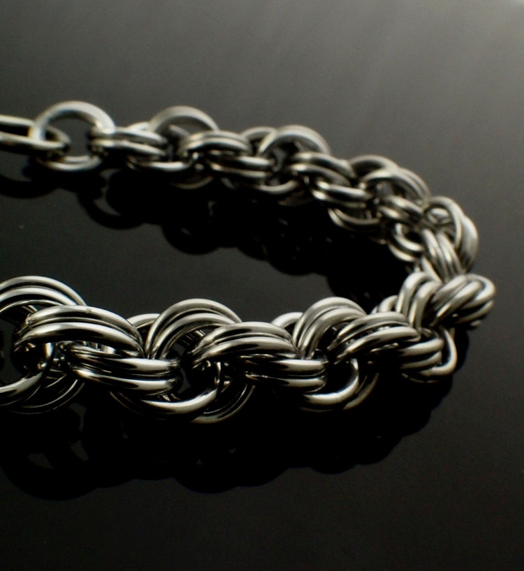 Grand Double Spiral Chainmaille Bracelet Kit by UnkamenSupplies