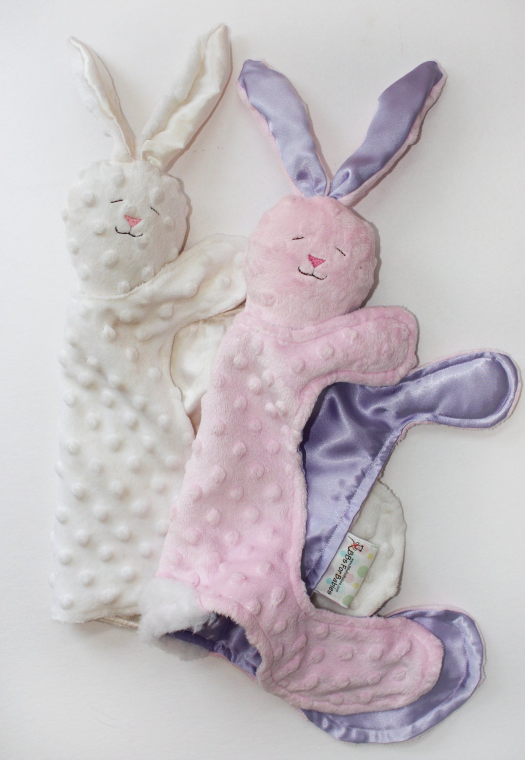 Minky Bunny Rabbit Baby Blanket Security Blanket Lovey