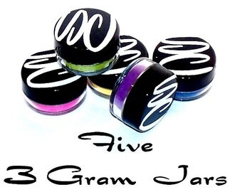 5 Eyeshadows You Choose the Colors Packaged in 3 Gram Jars
