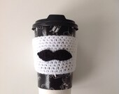 Bandeau pour tasse à café tricoté réutilisable, respectueux de l'environnement moustache