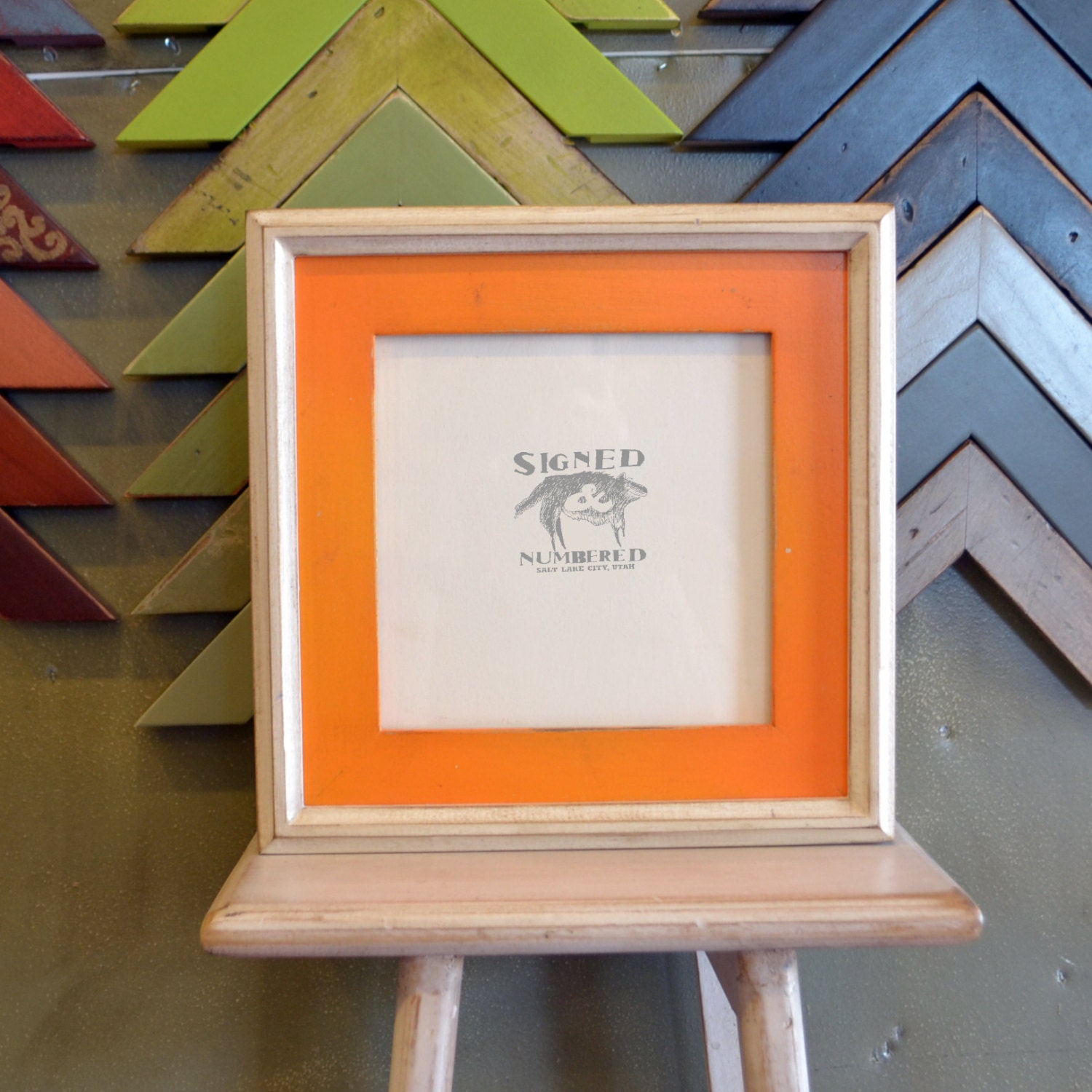 SALE 7x7 Square Picture Frame with Vintage by signedandnumbered