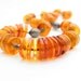 Honey Baltic Amber Disc Necklace Statement Necklace Yellow Genuine Baltic Amber Large Honey Bee Fall Fashion