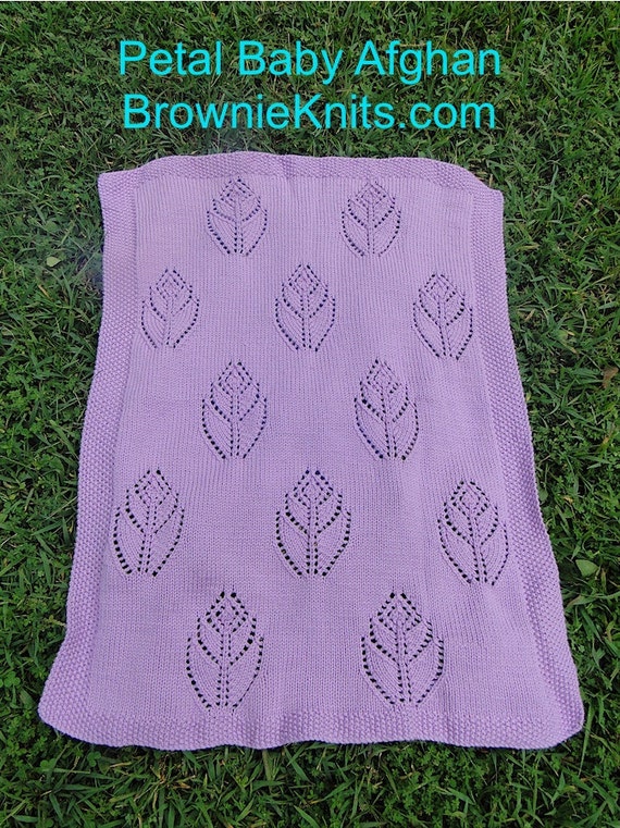 Petal Baby Afghan Knitting Pattern by BrownieKnits on Etsy