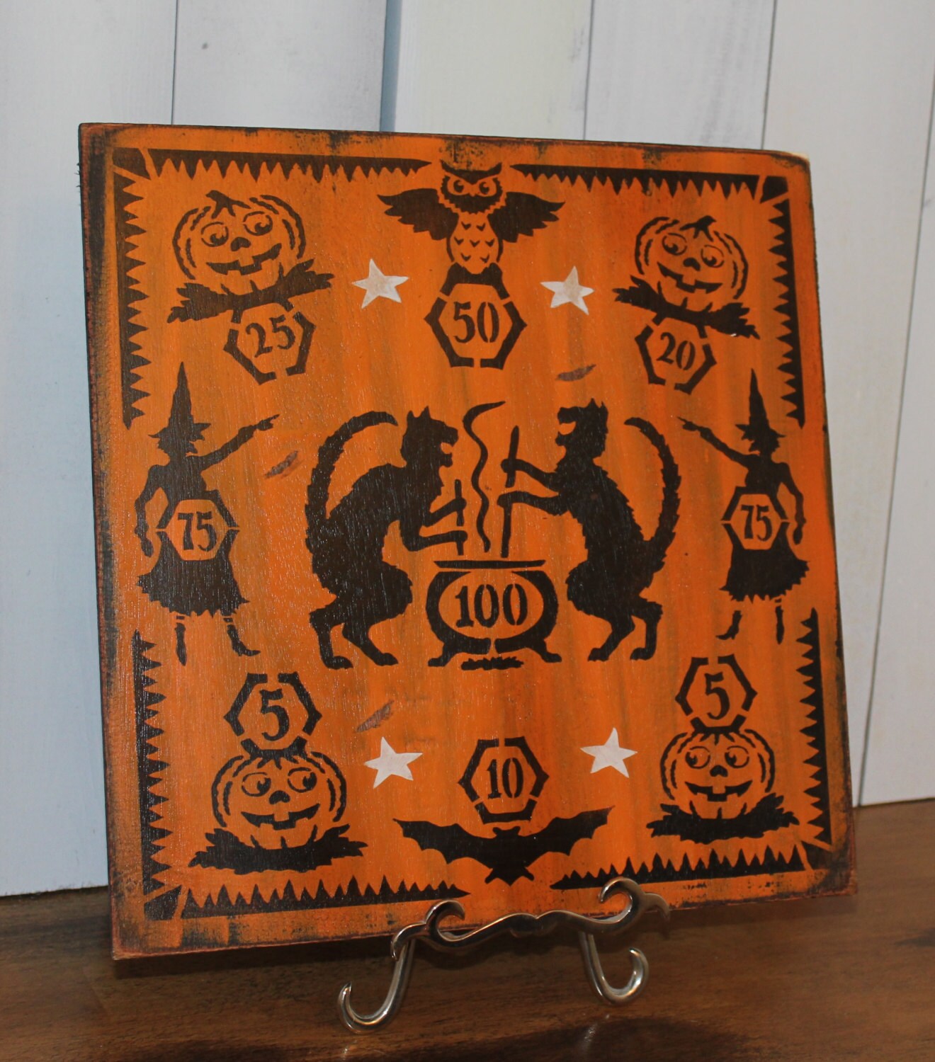 Halloween Game Board/Dime Toss/Penny/Vintage Style/Carnival