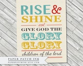 Items similar to Rise & Shine Religious Nursery Print 11x14 - Nursery ...