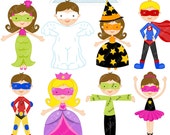 Halloween Kids Cute Digital Clipart - Commercial Use OK - Halloween Graphics, Halloween Clipart, Halloween Costumes Il_170x135