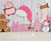 A Pink Christmas SVG Cutting File, DXF Cutting File, Cute Christmas Cutting Machine Files, Christmas SVGs Il_170x135