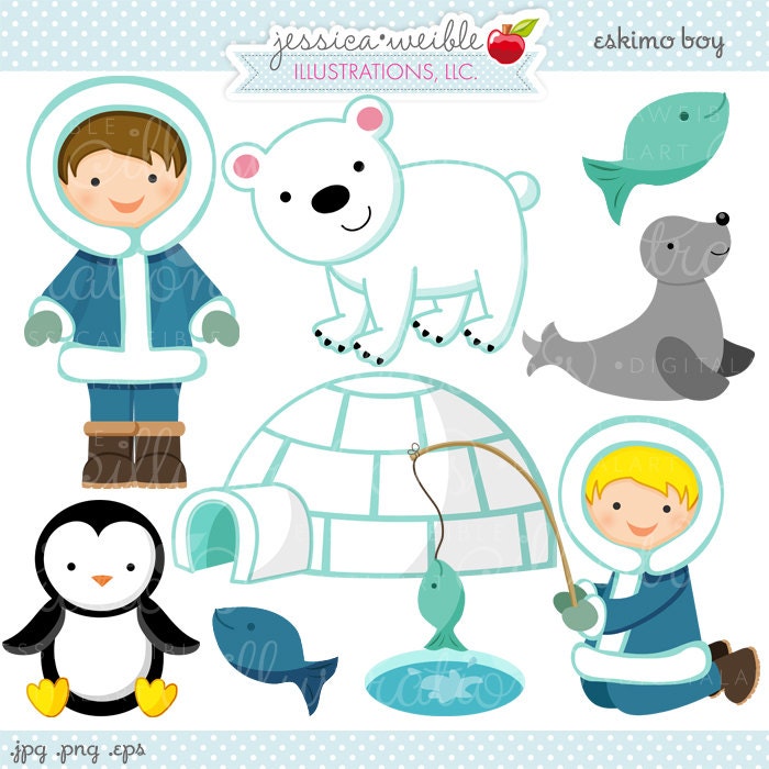 Clip Art Eskimo Clipart eskimo clipart etsy boy cute digital commercial use ok graphics igloo fishing