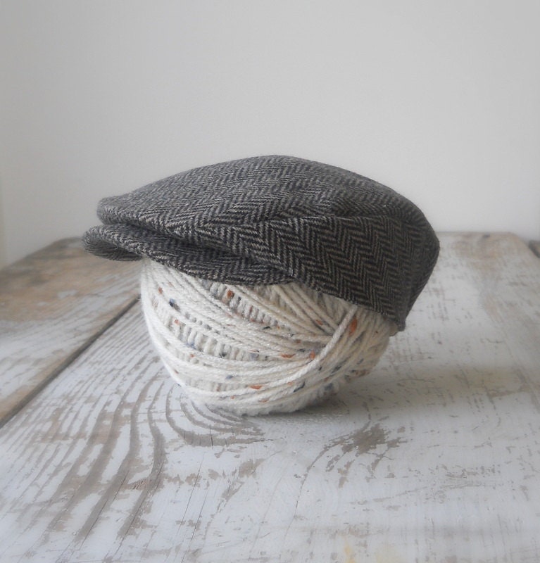 Newsboy Baby Flat Cap Newborn Infant Photo Prop Vintage