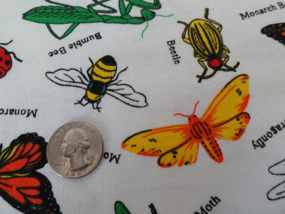 Insect Print Cotton Knit Fabric Bug print Crib Sheets