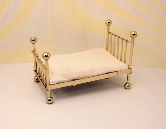 dolls house brass bed