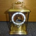 Vintage Elgin Quartz Carriage Ball Moving Pendulum Moon Phase Mantle/ Mantel Clock