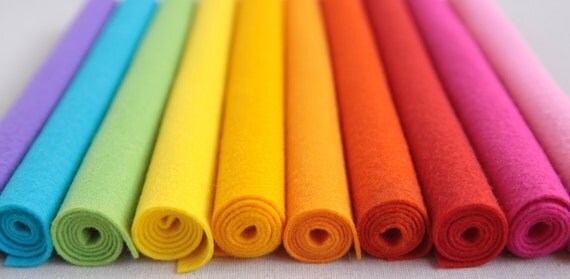 Wool Felt Electric Company Neon Colors Bright Wool Felt Electric Company Neon Colors Bright