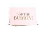 Holiday Greeting Card - Single Card OR Set of 10 Cards - Pop the Bubbly Greeting Card by Flair Designery Il_170x135
