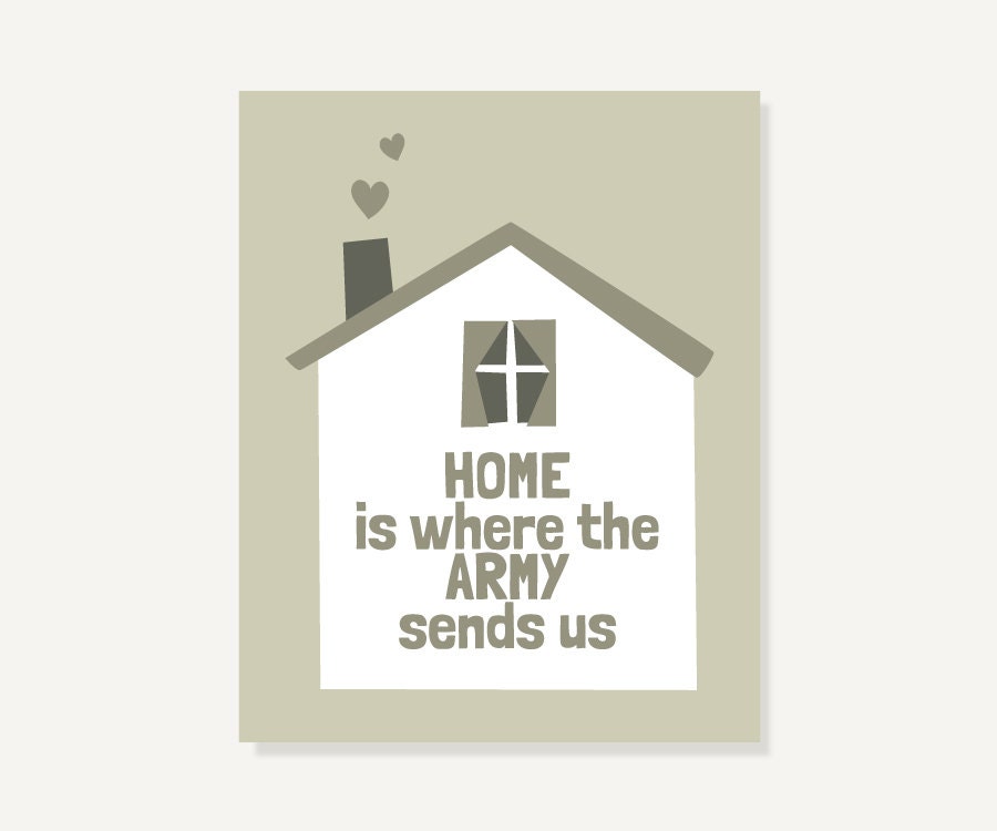 Home Is Where The Army Send Us Poster Print // Military Family
