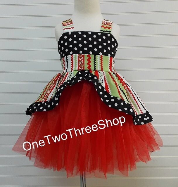 Custom Boutique Clothing Ric Rac Tulle skirt and top Set