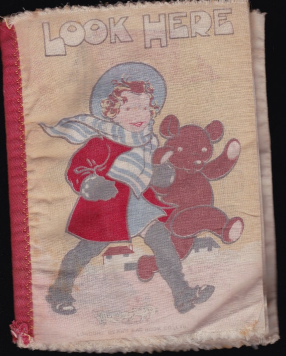 antique Children Cloth Book RARE Victorian by vintagebooklover