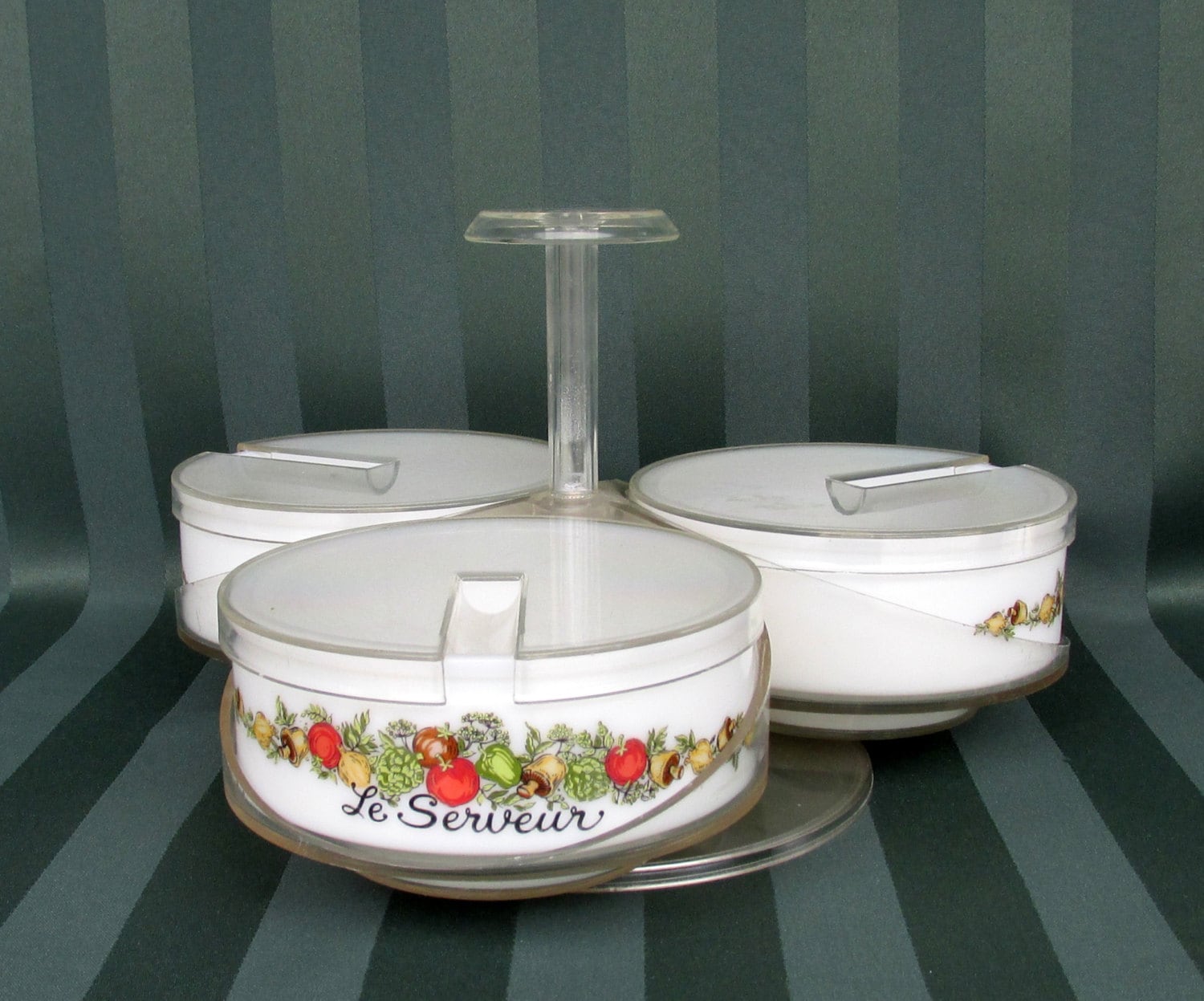 1piece 2 bowl relish server