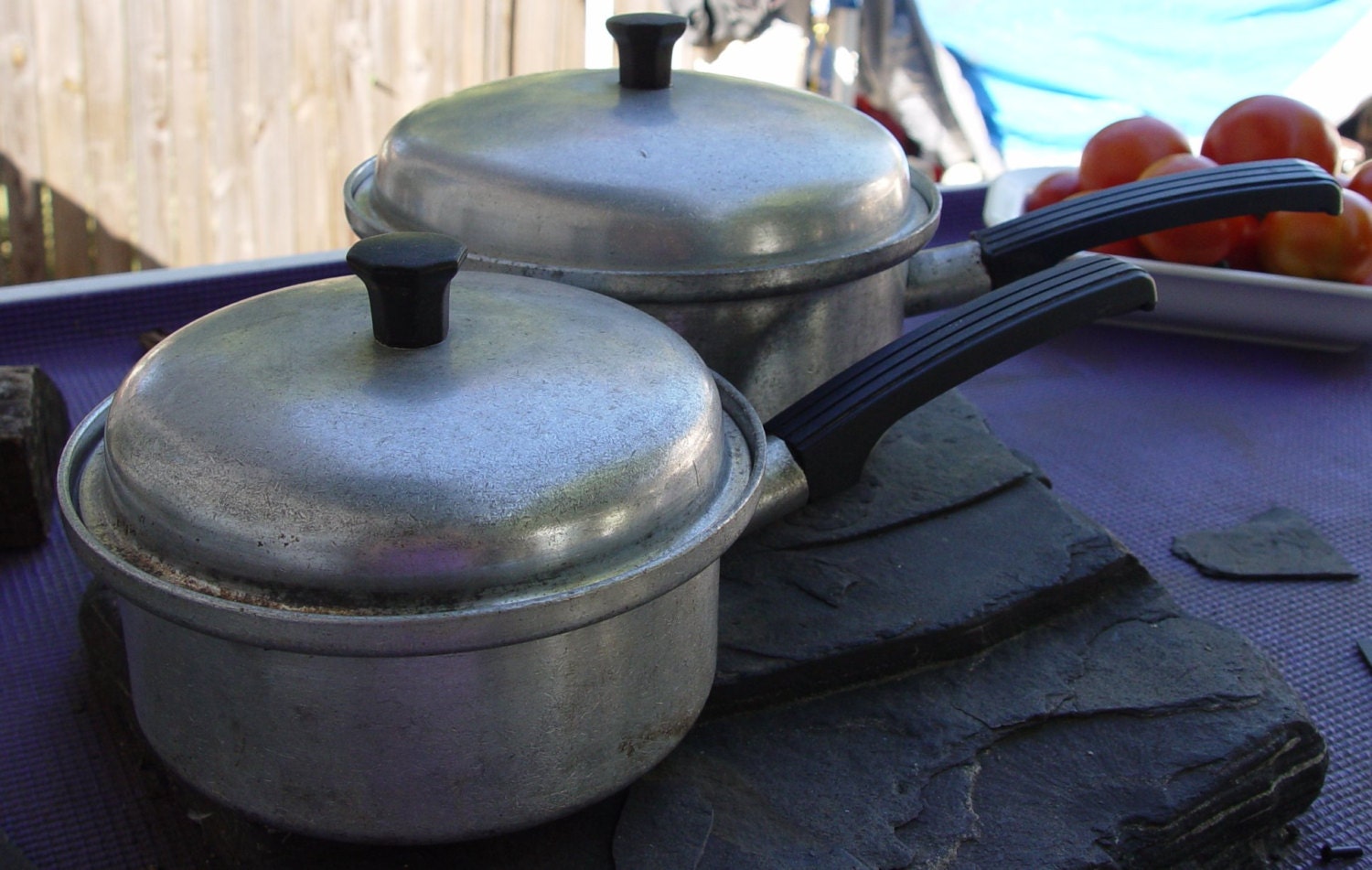Vintage Vita Craft Sauce Pans with Lids Retro Kitchen