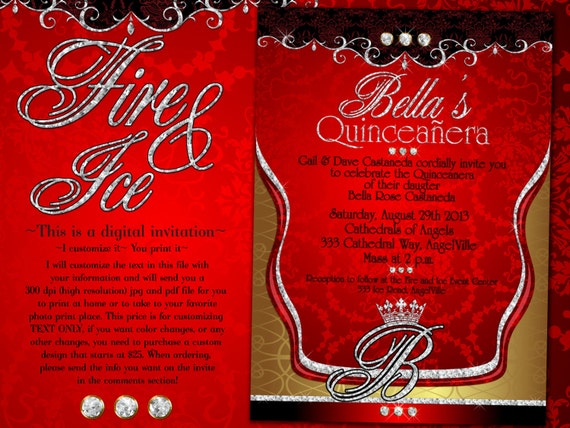 Fire And Ice Party Invitations 7