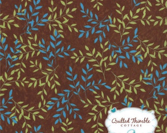 Tend the Earth by Deb Strain - Delicate Leaves Earth Brown (19544-17) - 1 Yard