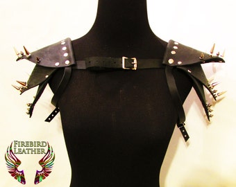 Scale Mail Bra Belt Collar & Cuffs and Feather Mohawk
