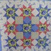 Cottage Chic Lap Quilt Quilted Wall Hanging Pastel Stars Flowers Hydrangeas