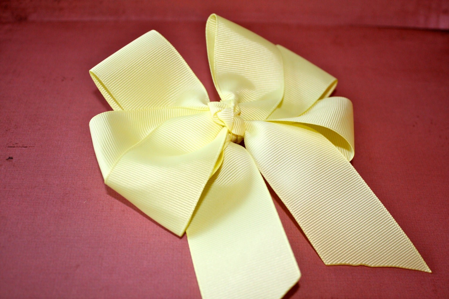 Large Pale Yellow Hair Bow large hair bow hair bow for girls