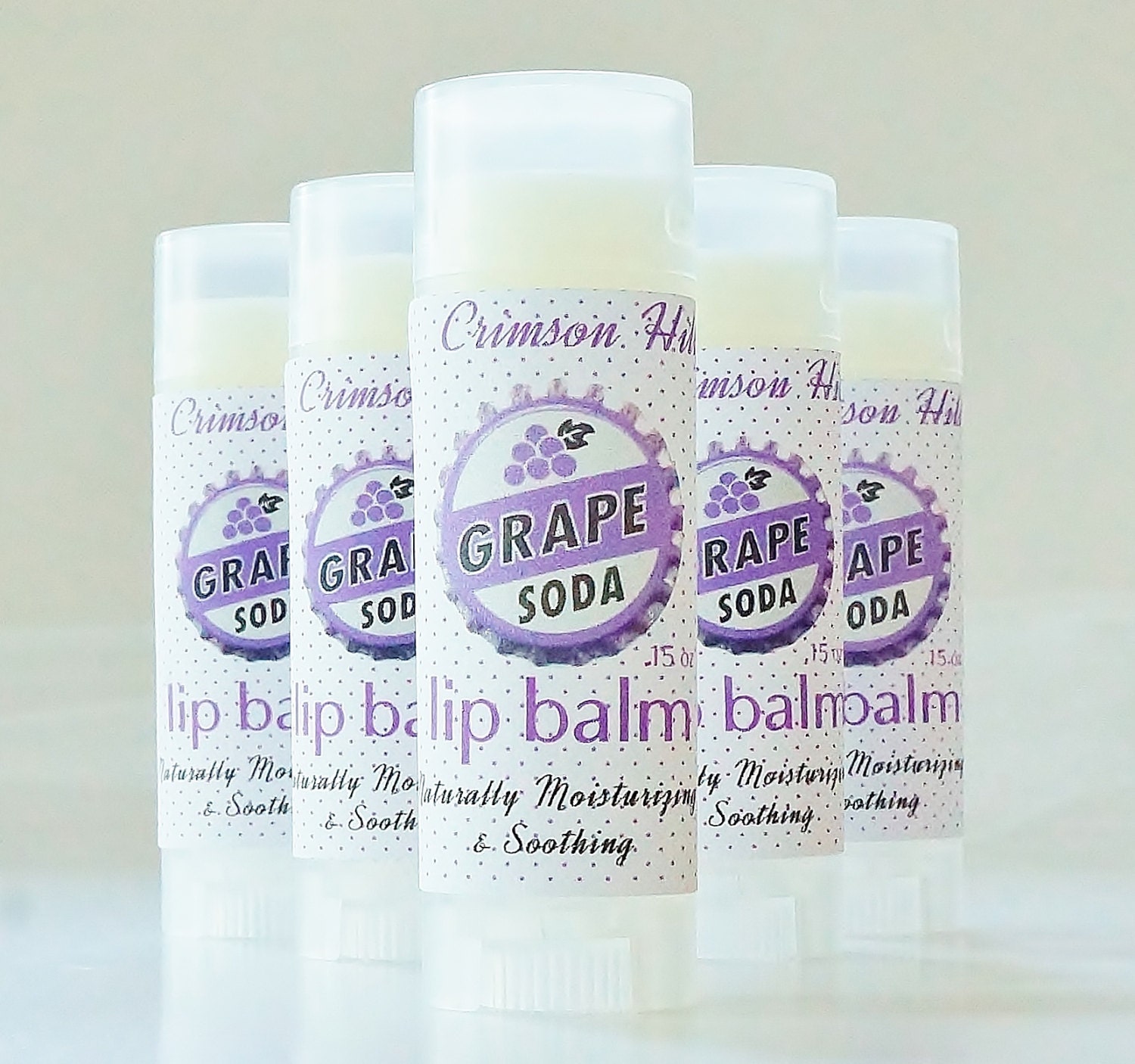 Grape Soda Natural Lip Balm handmade organic gloss lip
