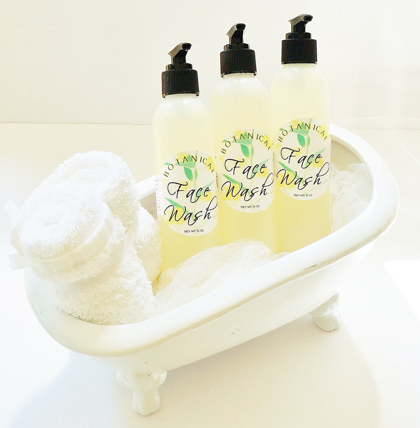 Botanical Face Wash 6 oz 8 organic plant extracts by crimsonhill