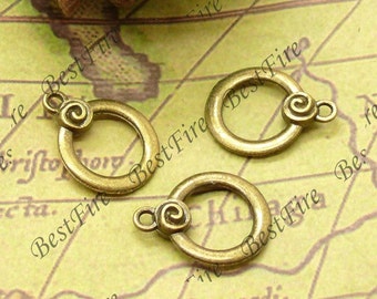 10PCS Of 17x22MM Antique Brass Charm Pendant,metal finding,pendant beads,jewelry findings,Connectors Bracelet,rings