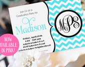 Graduation Party Invitation - Monogram Invitation - Chevron - by Amanda's Parties TO GO Il_170x135