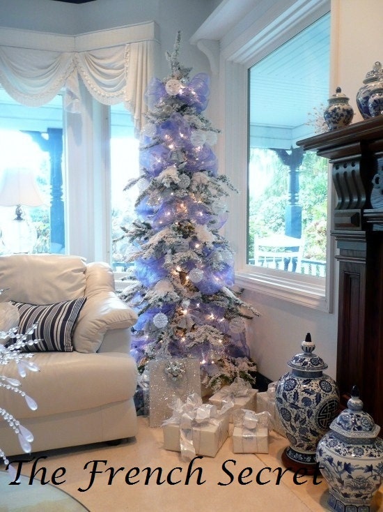 Christmas Purple Tulle Garland Ribbon Christmas Tree Purple