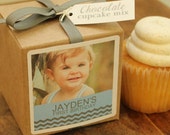 12 - Photo Birthday Party Favors - Cupcake Mix Favors - Photo First Birthday Party Favor, Photo Favors, Picture Favors