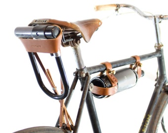 Bicycle U Lock Holster Tan Leather Bicycle U Lock Holster Tan Leather