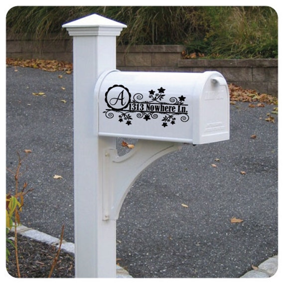 Vinyl Mailbox Lettering Decoration Decal by OffTheWallVinylDecor