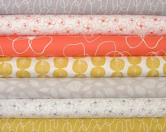 MorMor Fat Quarter Bundle of 7 by Lotta Jansdotter for Windham Fabrics