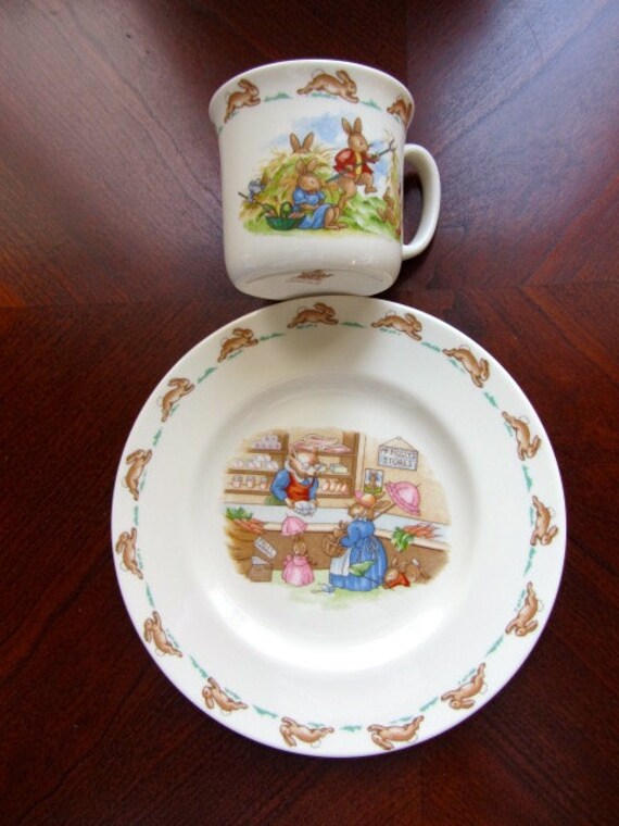 Royal Doulton Bunnykins 1936 Nursery China set. by ...