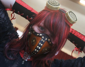 Masque en cuir Steampunk (style respiratoire)