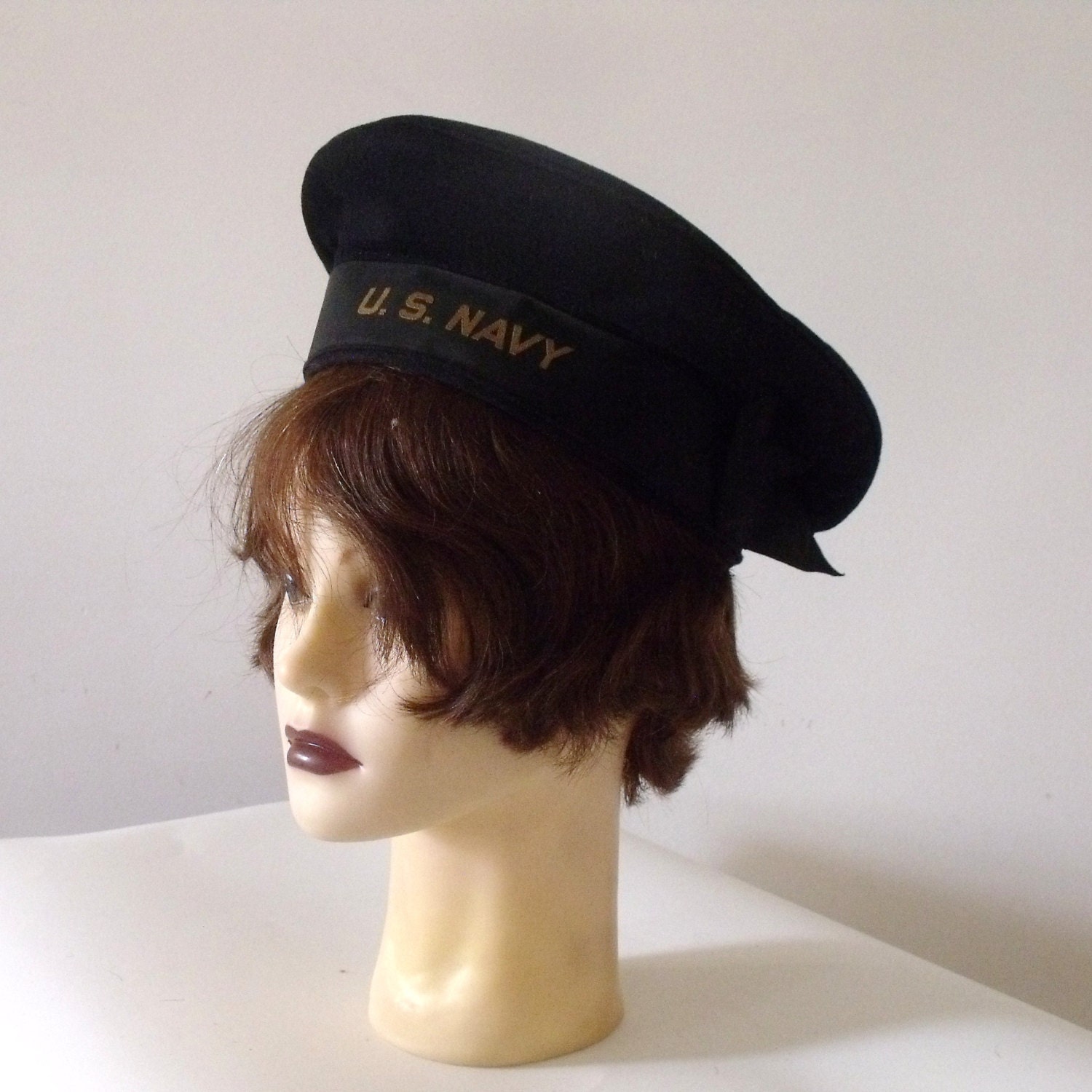 1940s US NAVY Sailor's Hat// World War II WW2 // Wool