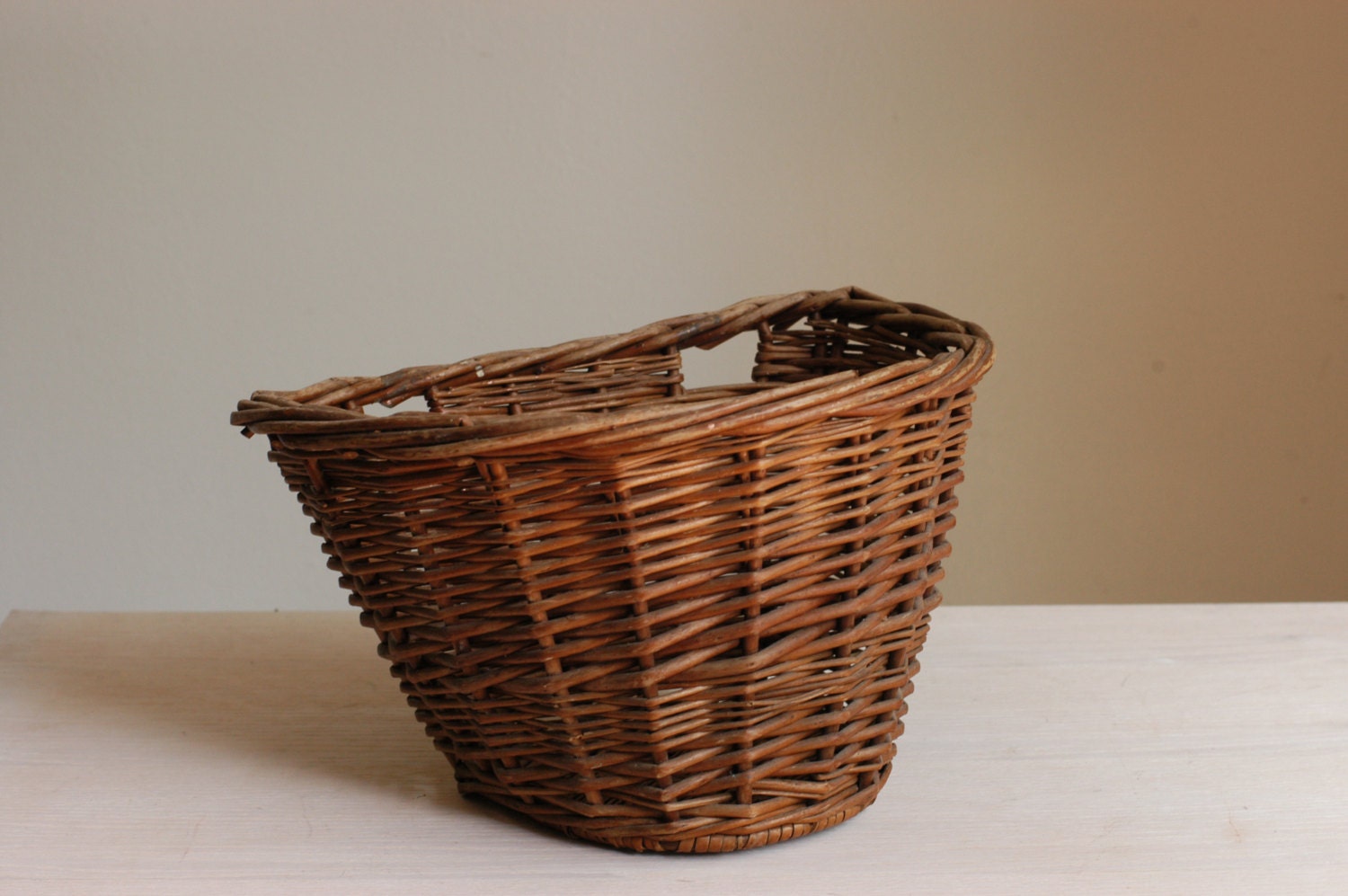 vintage wicker bike basket