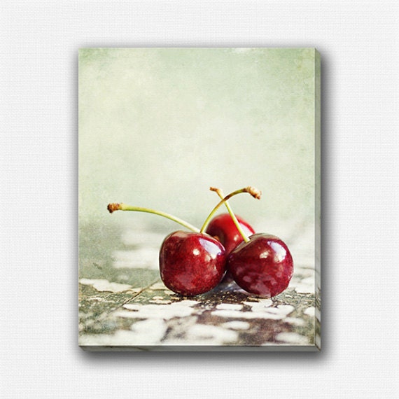 Canvas Art: Kitchen Decor Cherries Gallery by LisaRussoFineArt