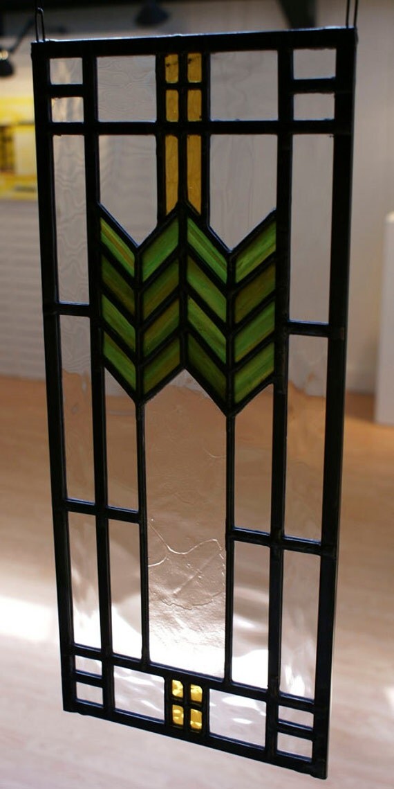 Prairie Style Stained Glass Panel