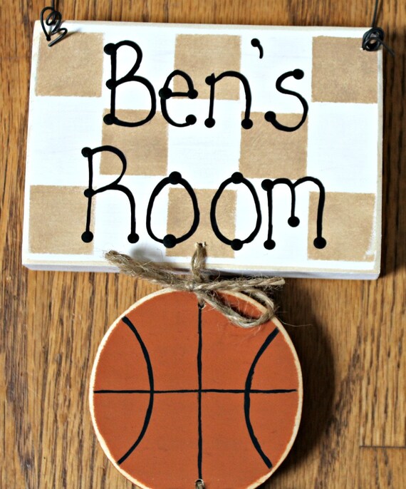 Personalized Boys Bedroom Sports Sign