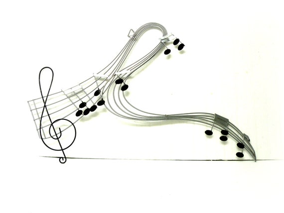 Music Wall Hanging Metal Notes Musical Staff Note Chart Stars