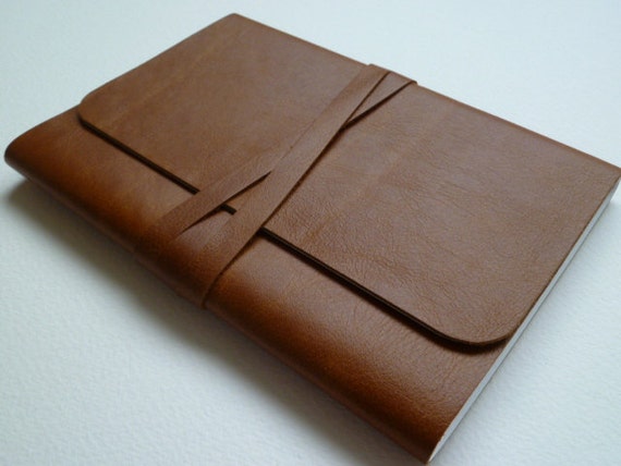 Leather Bound Notebook/Journal Golden Tan Handmade