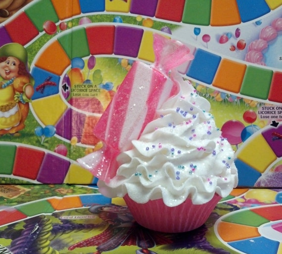 Christmas Candy Fake Cupcake Photo Prop, Holiday Decor, Party ...