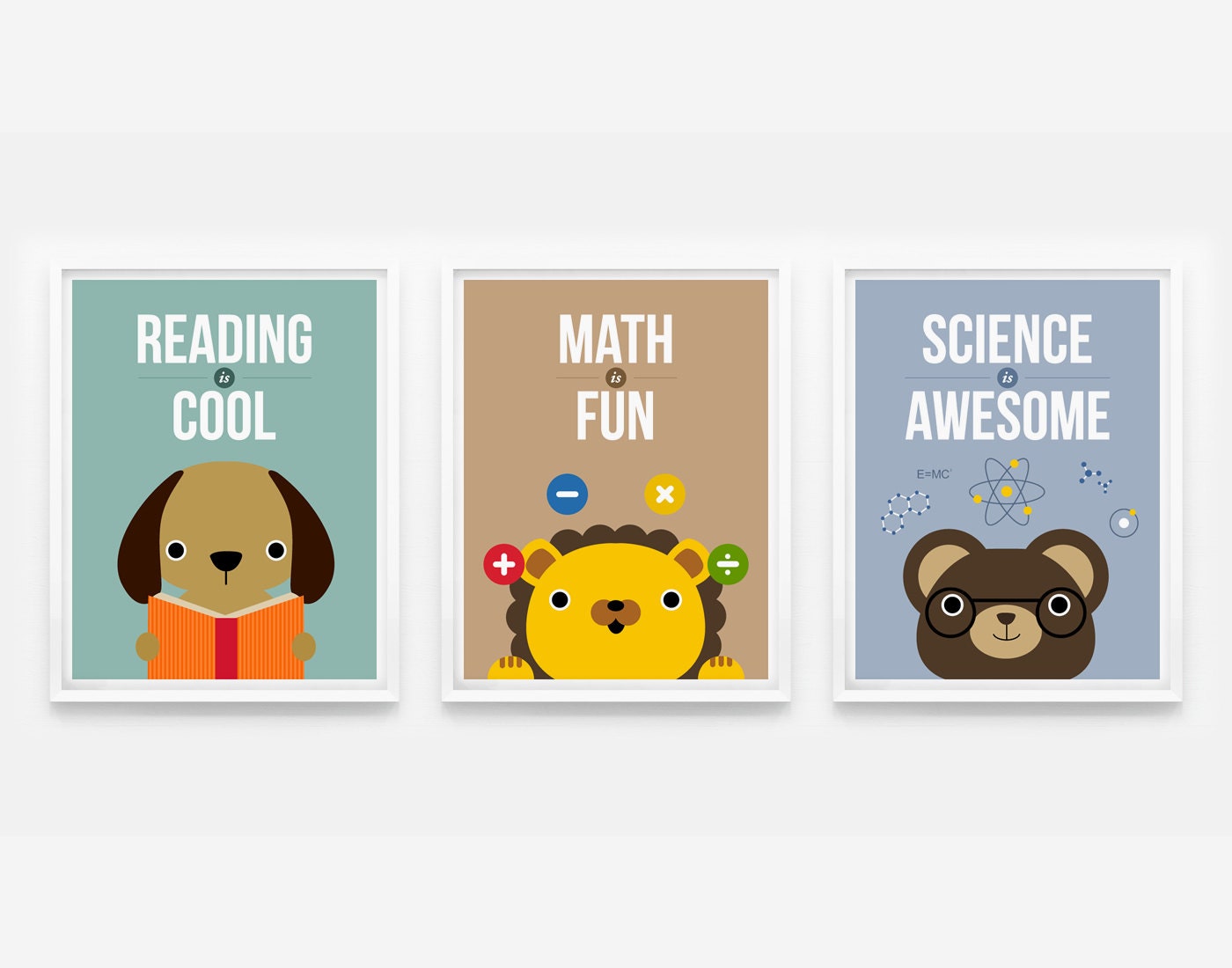 Reading is Cool Math is Fun Science is Awesome Children