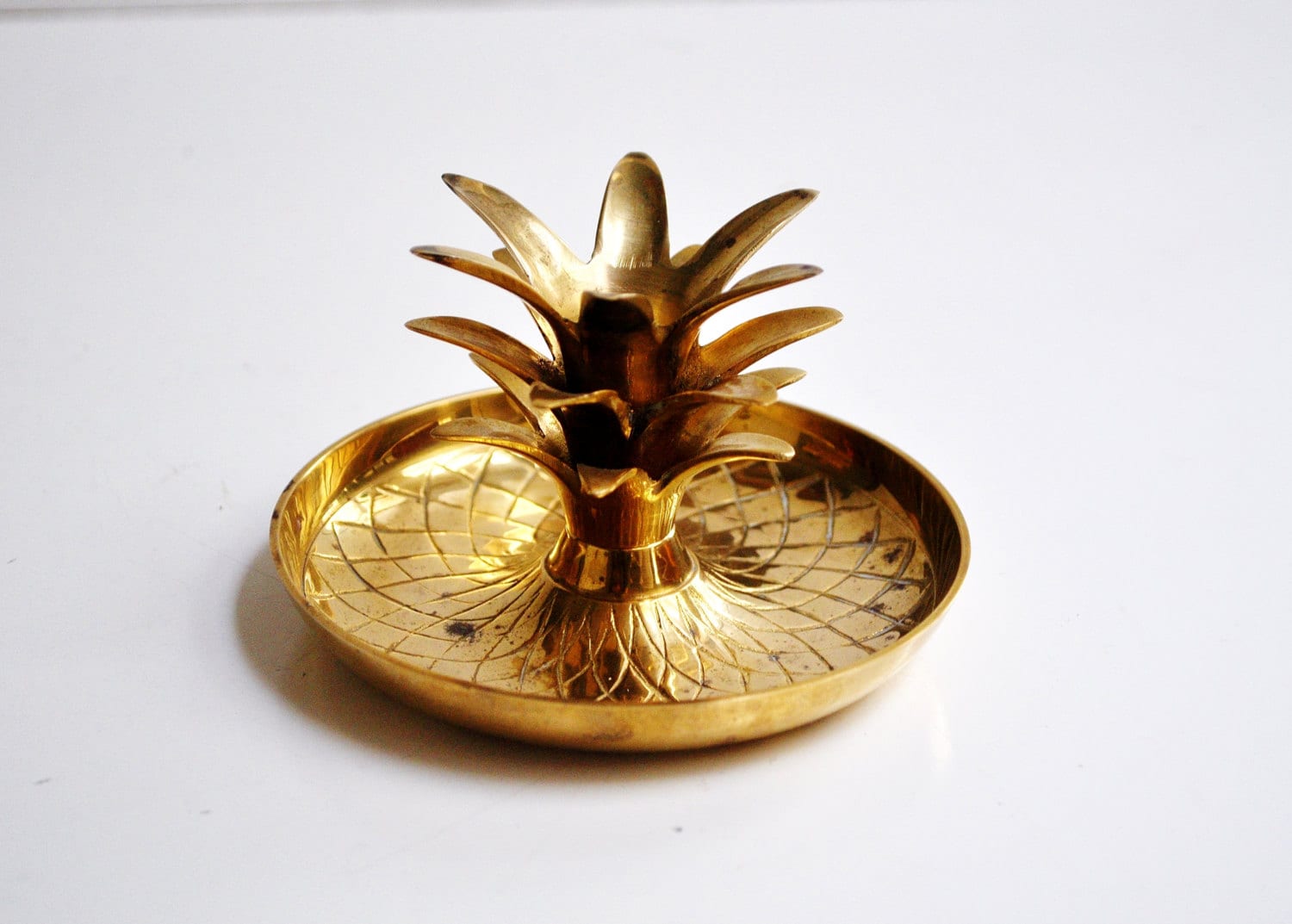Brass Pineapple Candle Holder