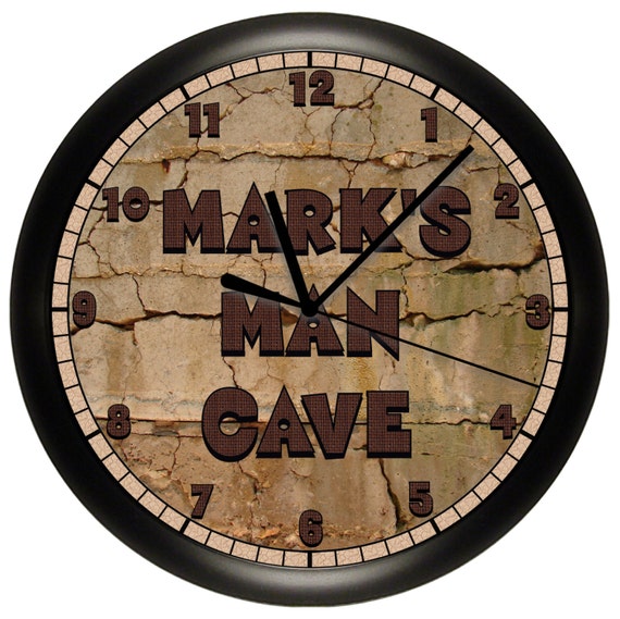 Personalized Man Cave Wall Clock Game or Rec Room